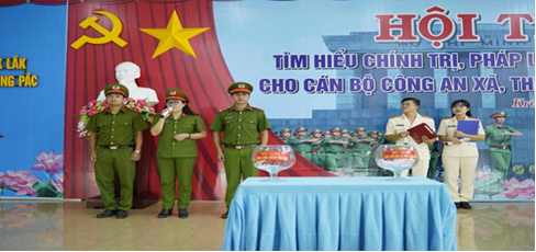 Hội thi tìm hiểu chính trị, pháp luật, nghiệp vụ cho lực lượng Công an xã, thị trấn năm 2020