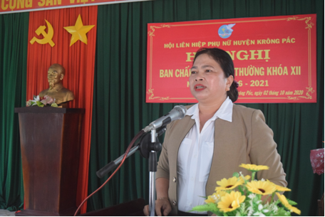 Hội Liên hiệp Phụ nữ huyện Krông Pắc bầu bổ sung Chủ tịch Hội