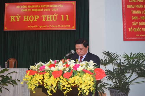 Kỳ họp thứ 11 Hội đồng nhân dân huyện Krông Pắc
