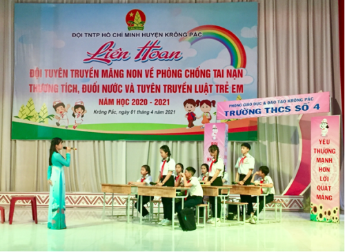 Huyện Krông Pắc tổ chức Liên hoan Đội tuyên truyền măng non
