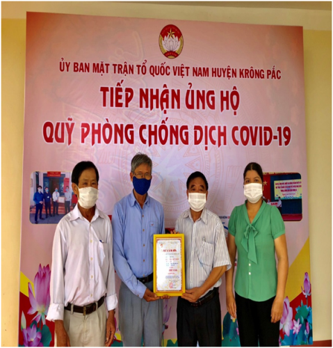 Các tổ chức tôn giáo trên địa bàn huyện Krông Pắc tham gia ủng hộ Quỹ phòng, chống dịch COVID-19