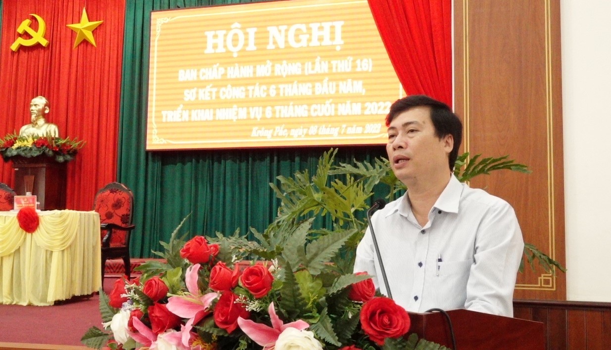 Huyện ủy Krông Pắc sơ kết nhiệm vụ 6 tháng đầu năm 2022
