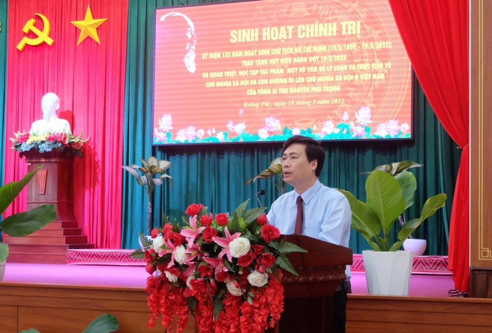 Huyện ủyKrông Pắc, tổ chức Sinh hoạt chính trị kỷ niệm 132 năm ngày sinh Chủ tịch Hồ Chí Minh