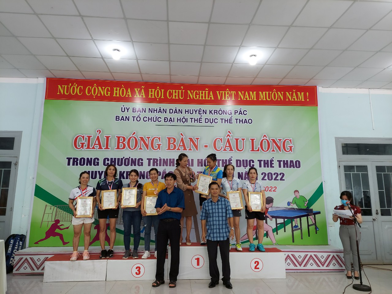 Bế mạc giải Bóng bàn – Cầu lông huyện Krông Pắc năm 2022