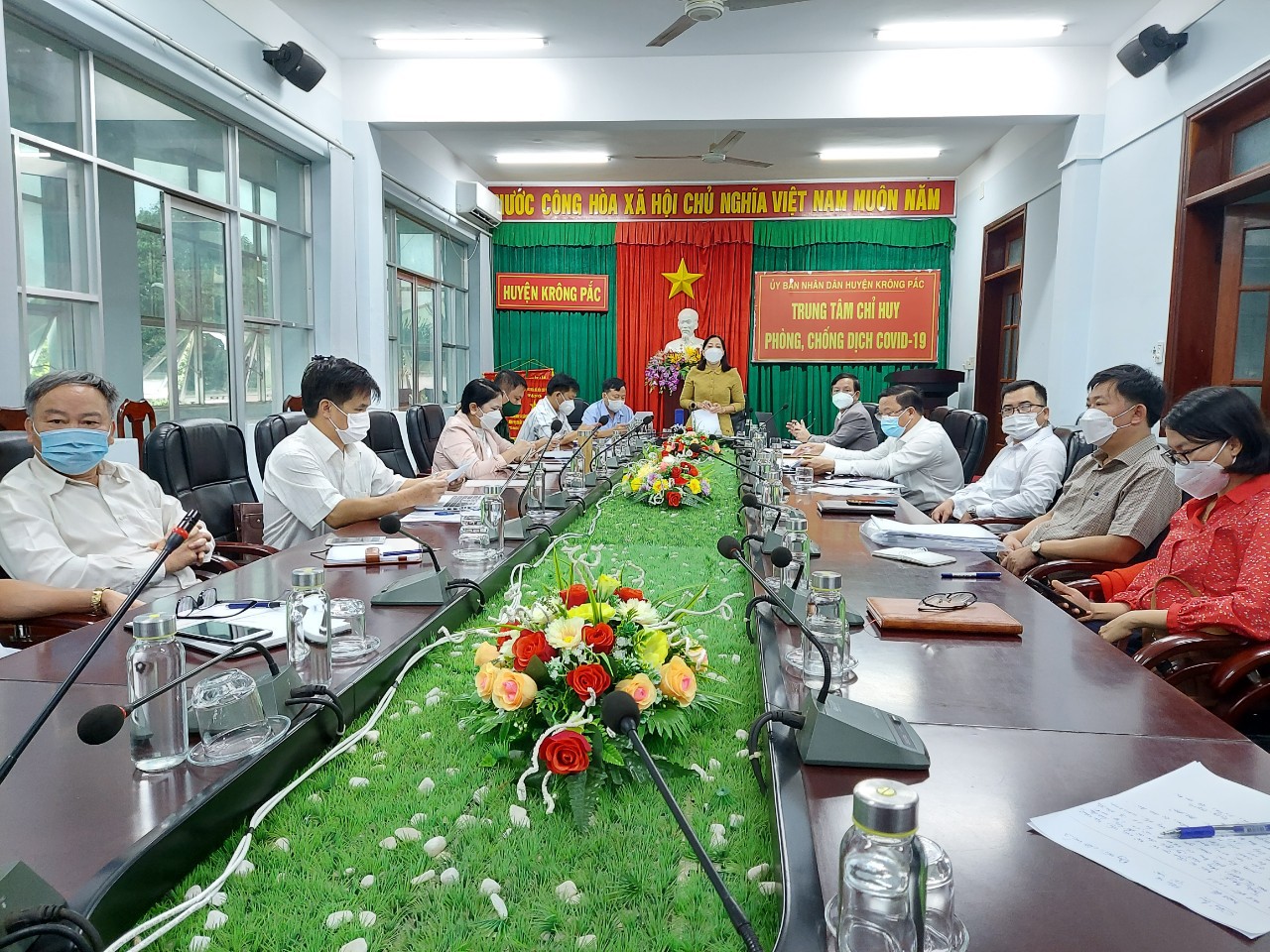 Ban chỉ huy phòng chống dịch COVID-19 huyện họp triển khai các biện pháp phòng, chống dịch COVID-19