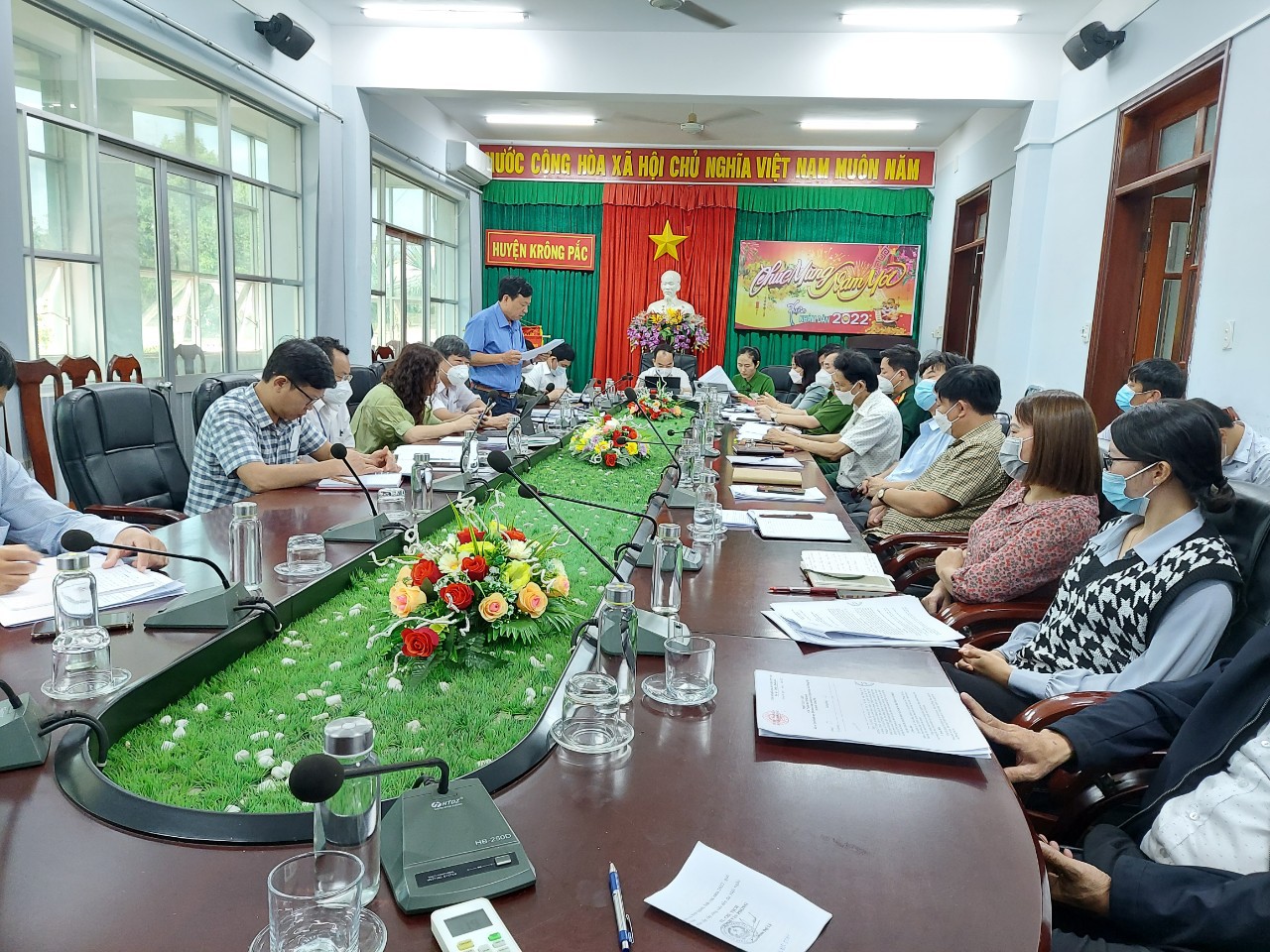 UBND huyện sơ kết nhiệm vụ tháng 1 năm 2022, triển khai nhiệm vụ tháng 2