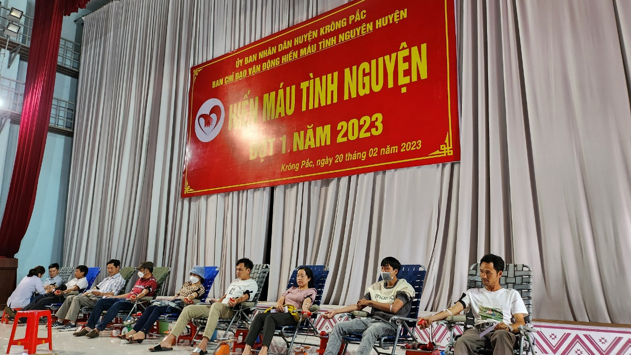 Huyện Krông Pắc tổ chức hiến máu tình nguyện đợt 1 năm 2023