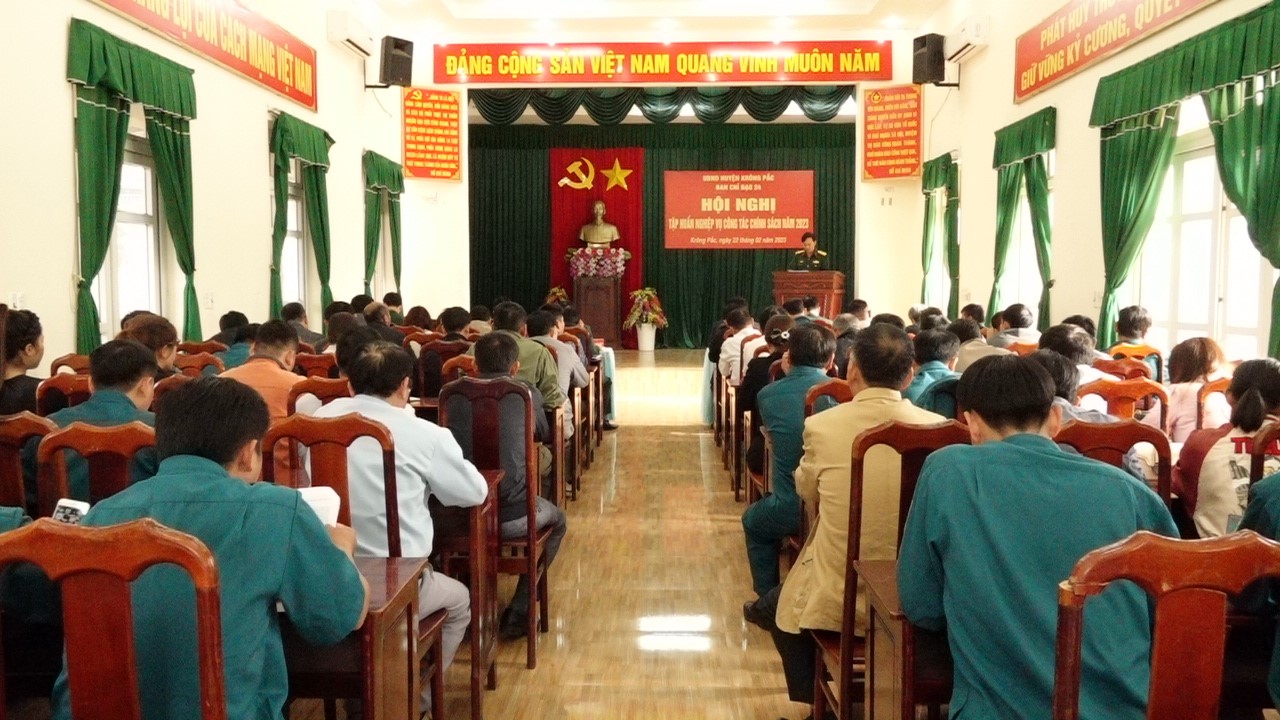 Ban chỉ đạo 24 huyện Krông Pắc tập huấn công tác chính sách năm 2023