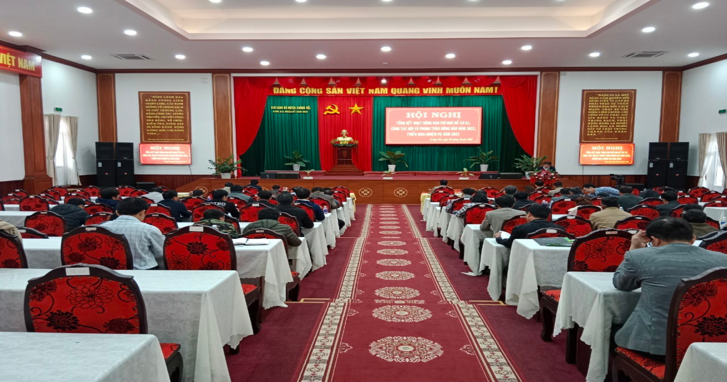 Hội nghị tổng kết thực hiện kết luận số 61-KL/TW của Ban bí thư năm 2022, triển khai nhiệm vụ năm 2023