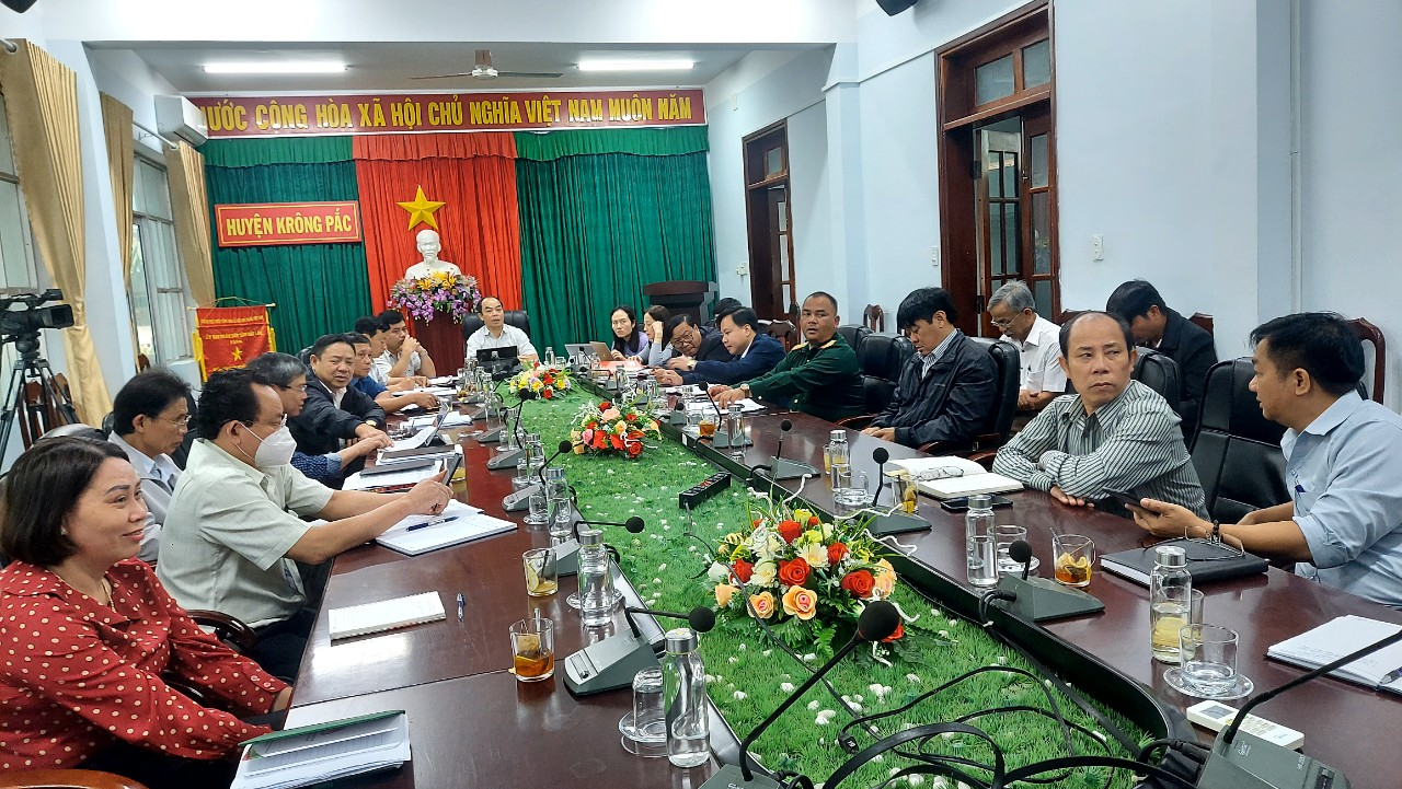 UBND huyện Krông Pắc sơ kết tháng 2, triển khai nhiệm vụ tháng 3 năm 2023