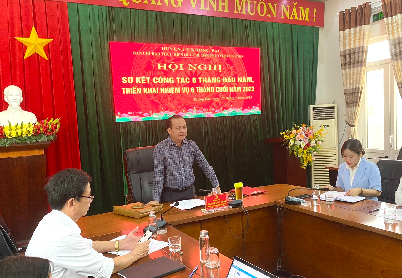 Hội nghị sơ kết việc thực hiện quy chế dân chủ ở cơ sở 6 tháng đầu năm 2023