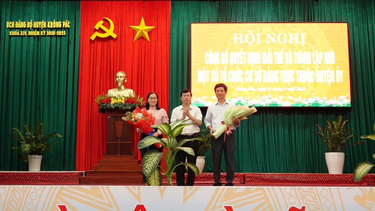 Đảng bộ huyện Krông Pắc: Giải thể 2 đảng bộ và thành lập mới 29 chi bộ trực thuộc