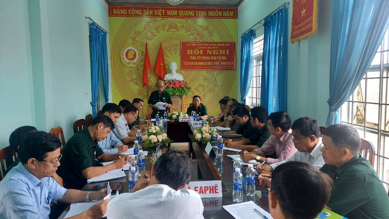Cụm thi đua số 3, Hội CCB huyện Krông Pắc tổng kết phong trào Cựu chiến binh gương mẫu