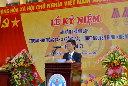 Trường Phổ thông cấp 3 Krông Pắc - Trung học phổ thông Nguyễn Bỉnh Khiêm kỷ niệm 40 năm ngày thành lập