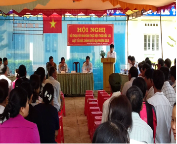 Xã Krông Buk tổ chức Hội nghị đối thoại với nhân dân