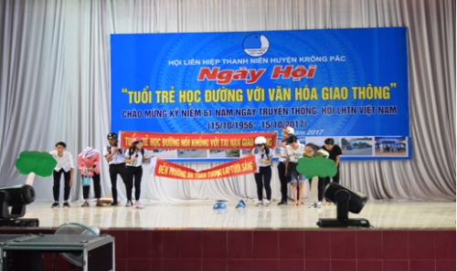 Huyện Krông Pắc tổ chức ngày hội “Tuổi trẻ học đường với văn hóa giao thông”