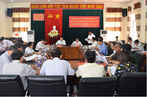 Đoàn công tác của Thường trực Tỉnh ủy Đắk Lắk làm việc với Huyện ủy Krông Pắc