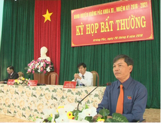 Kỳ họp bất thường HĐND huyện Krông Pắc khóa XI, nhiệm kỳ 2016-2021