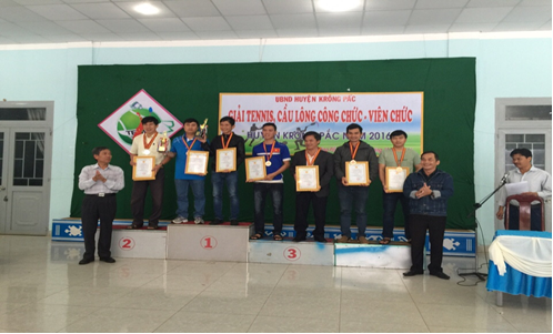 Giải Quần vợt - Cầu lông công chức, viên chức huyện Krông Pắc năm 2016