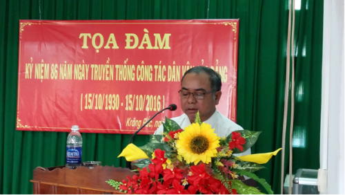 Ban Dân vận Huyện ủy Krông Pắc Tọa đàm kỷ niệm 86 năm ngày truyền thống công tác dân vận của Đảng