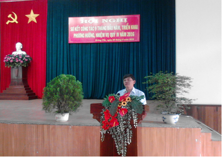 Huyện uỷ Krông Pắc tổ chức hội nghị sơ kết thực hiện nhiệm vụ 9 tháng năm 2016