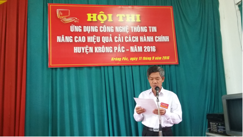 Hội thi ứng dụng công nghệ thông tin nâng cao hiệu quả cải cách hành chính huyện Krông Pắc năm 2016