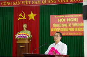 Huyện Krông Pắc tổng kết công tác tuyển quân và diễn tập chiến đấu phòng thủ năm 2016
