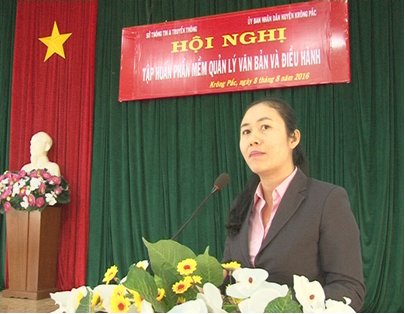 Huyện Krông Pắc tập huấn phần mềm quản lý văn bản và điều hành