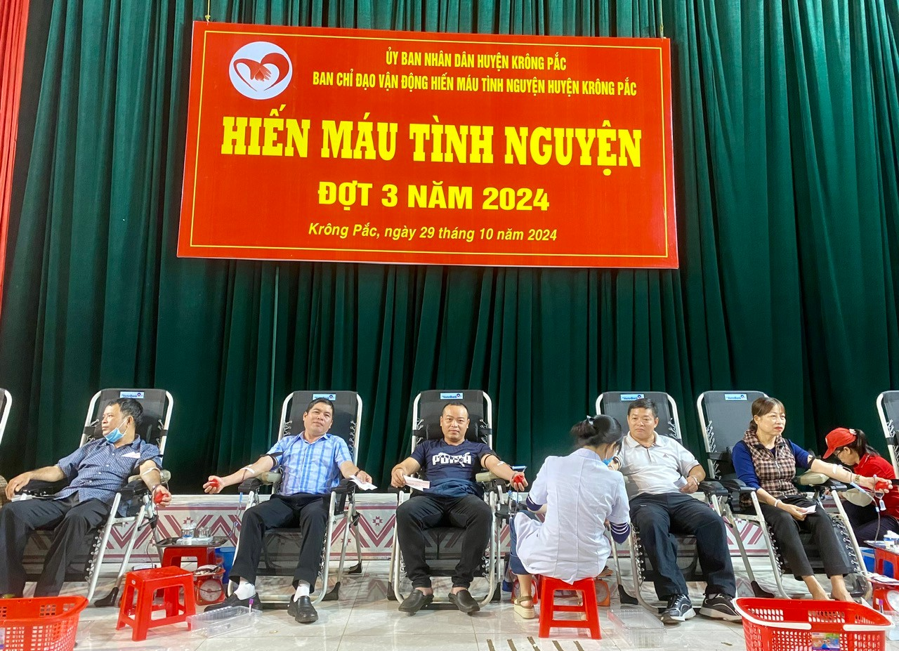 530 đơn vị máu được thu nhận tại ngày hội Ngày hội hiến máu tình nguyện lần 3 năm 2024