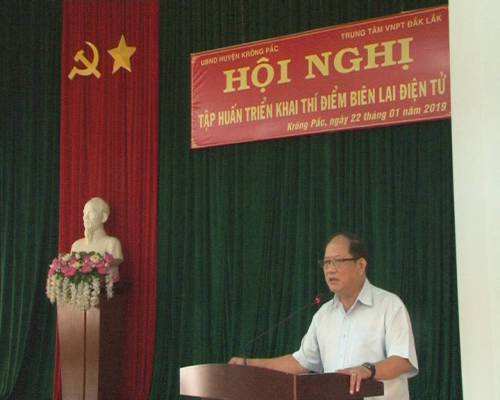 Huyện Krông Pắc tập huấn triển khai thí điểm thực hiện biên lai điện tử
