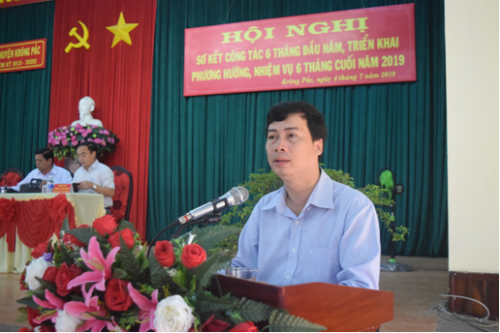 Huyện uỷ Krông Pắc tổ chức Hội nghị sơ kết nhiệm vụ 6 tháng đầu năm 2019