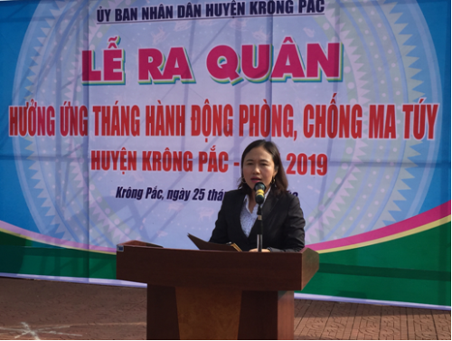 Huyện Krông Pắc ra quân hưởng ứng Tháng hành động phòng, chống ma tuý