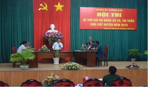 Krông Pắc: Hội thi Bí thư Chi bộ quân sự giỏi năm 2019