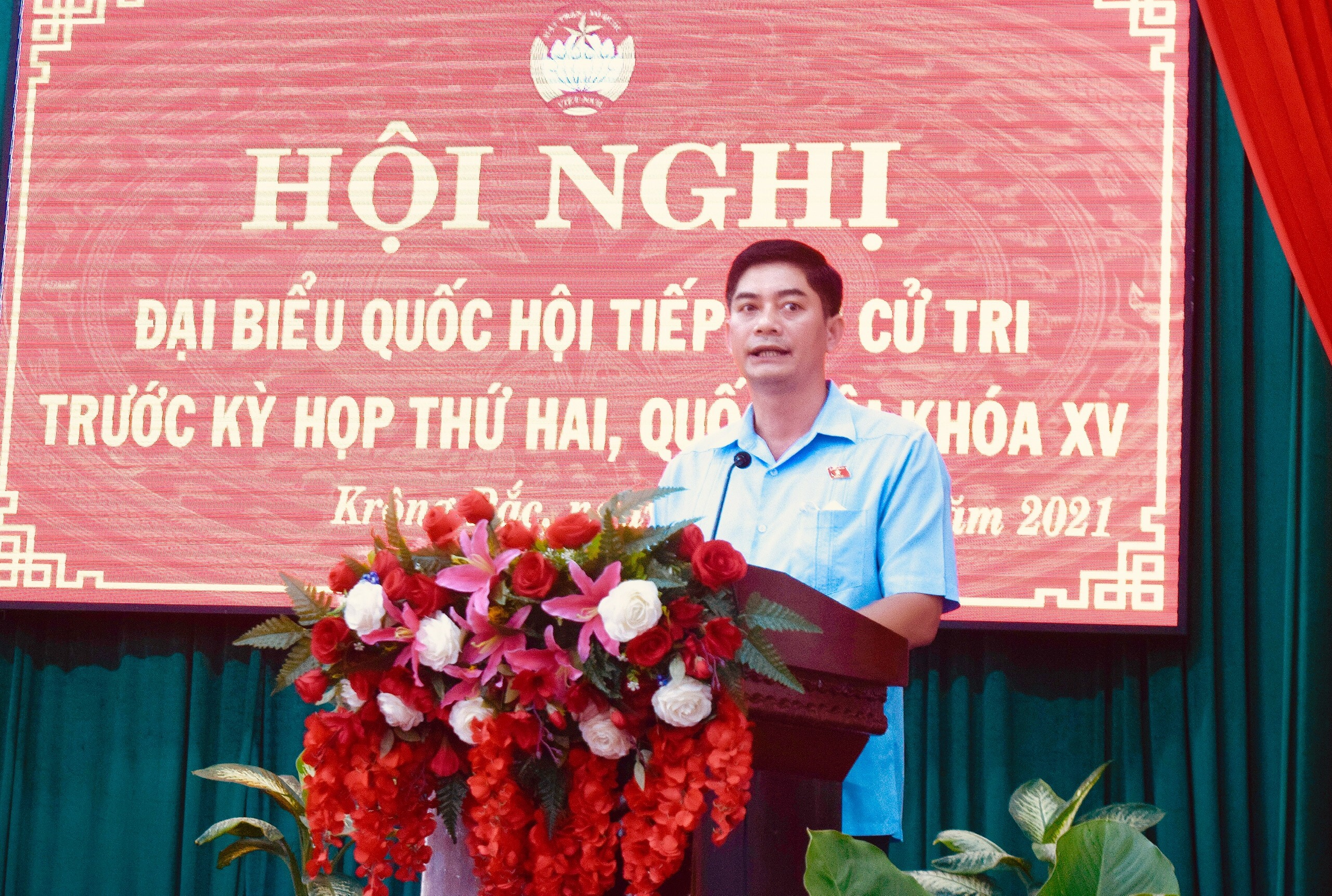 Đoàn đại biểu Quốc hội tỉnh tiếp xúc cử tri của huyện trước kỳ họp thứ XV