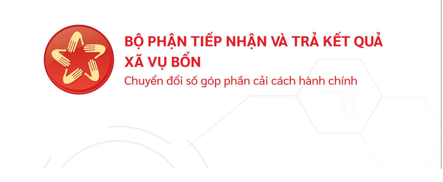 THỦ TỤC HÀNH CHÍNH UỶ BAN NHÂN DÂN XÃ VỤ BỔN