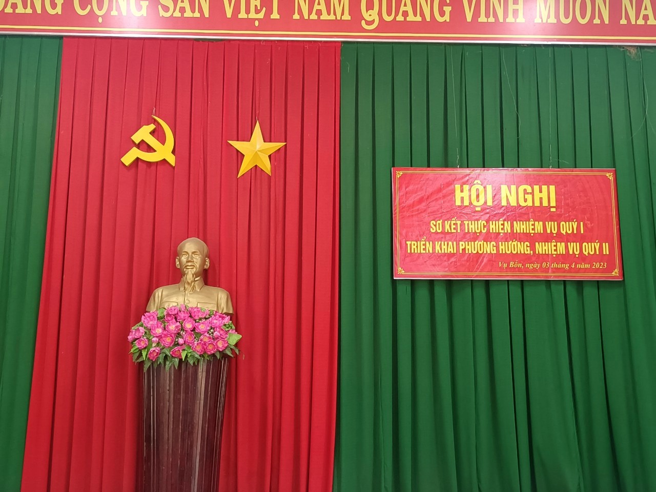 Đảng bộ xã Vụ Bổn tổ chức Hội nghị sơ kết Quý I năm 2023, triển khai phương hướng nhiệm vụ Quý II năm 2023
